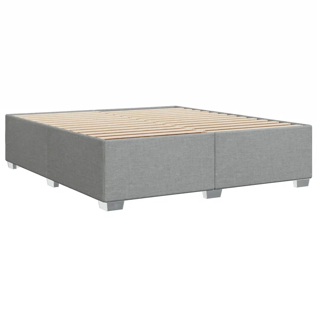 Letto matrimoniale | Letto per adulti | Giroletto senza Materasso Grigio Chiaro 180x200 cm Tessuto - Image 6