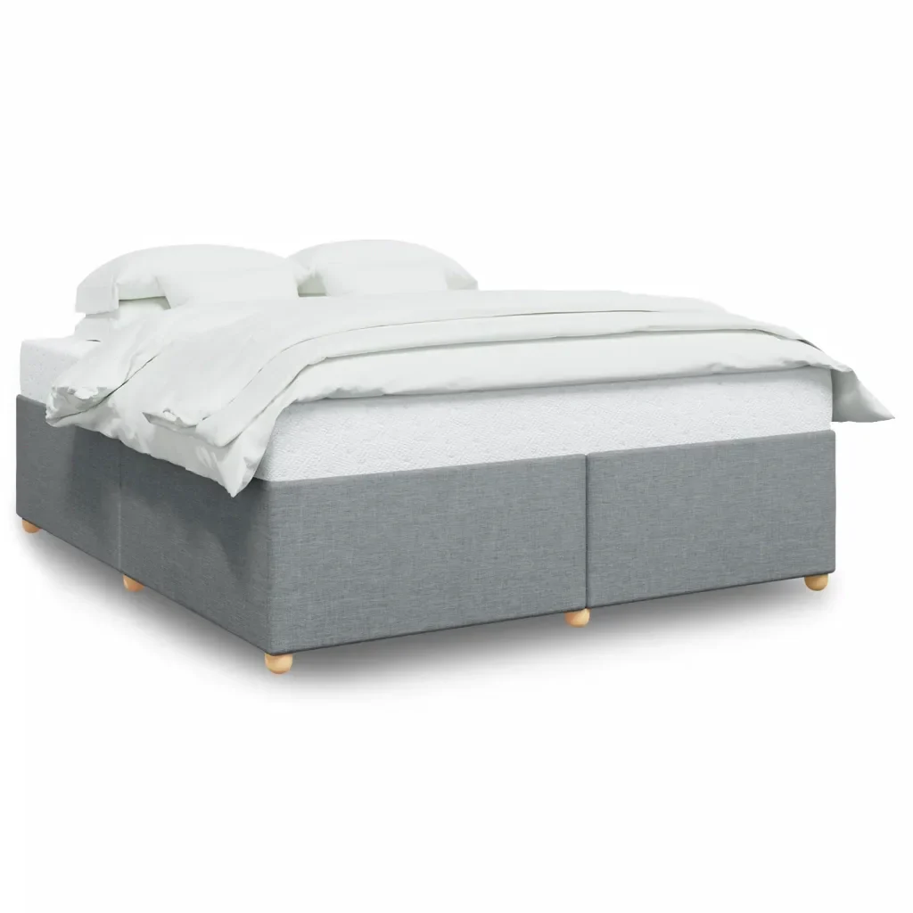 Letto matrimoniale | Letto per adulti | Giroletto senza Materasso Grigio Chiaro 180x200 cm Tessuto
