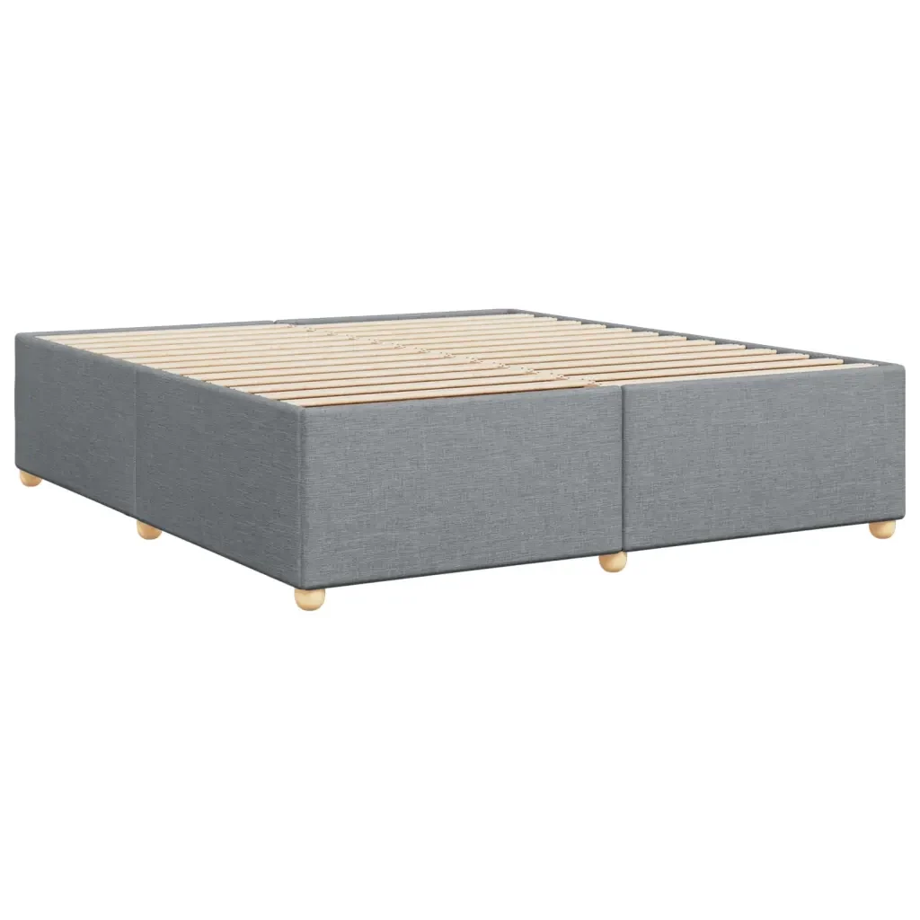 Letto matrimoniale | Letto per adulti | Giroletto senza Materasso Grigio Chiaro 180x200 cm Tessuto - Image 6