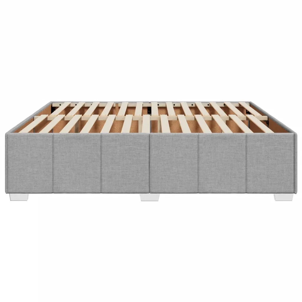Letto matrimoniale | Letto per adulti | Giroletto senza Materasso Grigio Chiaro 180x200 cm Tessuto - Image 5