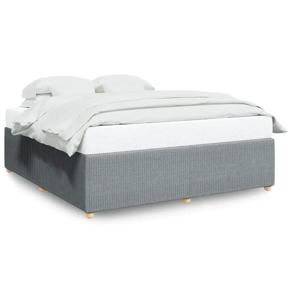 Letto matrimoniale | Letto per adulti | Giroletto senza Materasso Grigio Chiaro 180x200 cm Tessuto