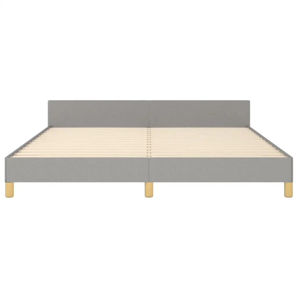 Letto matrimoniale | Letto per adulti | Giroletto senza Materasso Grigio Chiaro 180x200 cm Tessuto - Image 6