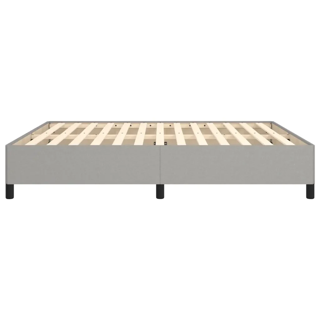 Letto matrimoniale | Letto per adulti | Giroletto senza Materasso Grigio Chiaro 180x200 cm Tessuto - Image 6