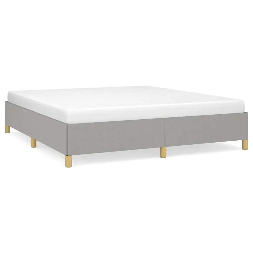 Letto matrimoniale | Letto per adulti | Giroletto senza Materasso Grigio Chiaro 180x200 cm Tessuto