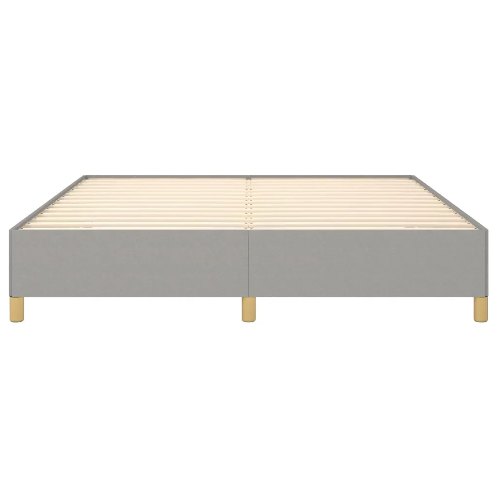 Letto matrimoniale | Letto per adulti | Giroletto senza Materasso Grigio Chiaro 180x200 cm Tessuto - Image 5