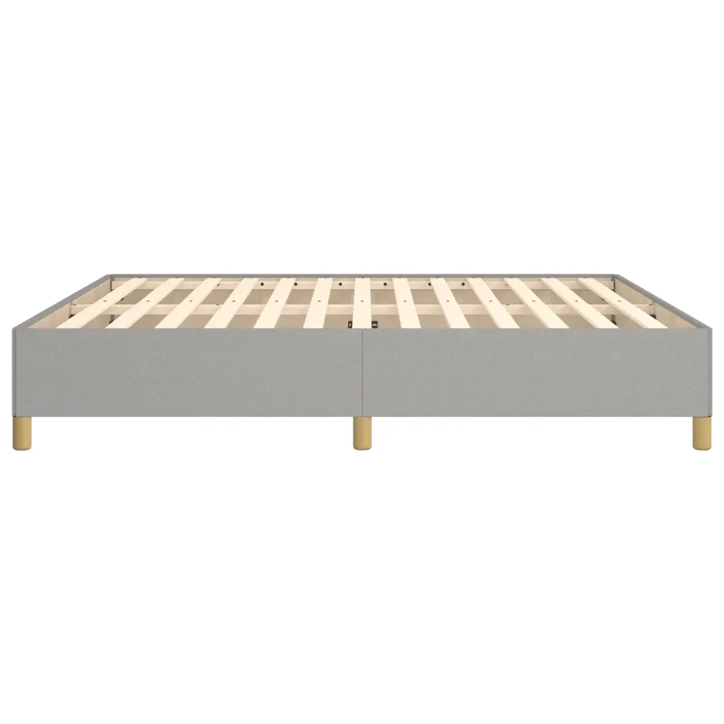 Letto matrimoniale | Letto per adulti | Giroletto senza Materasso Grigio Chiaro 180x200 cm Tessuto - Image 6