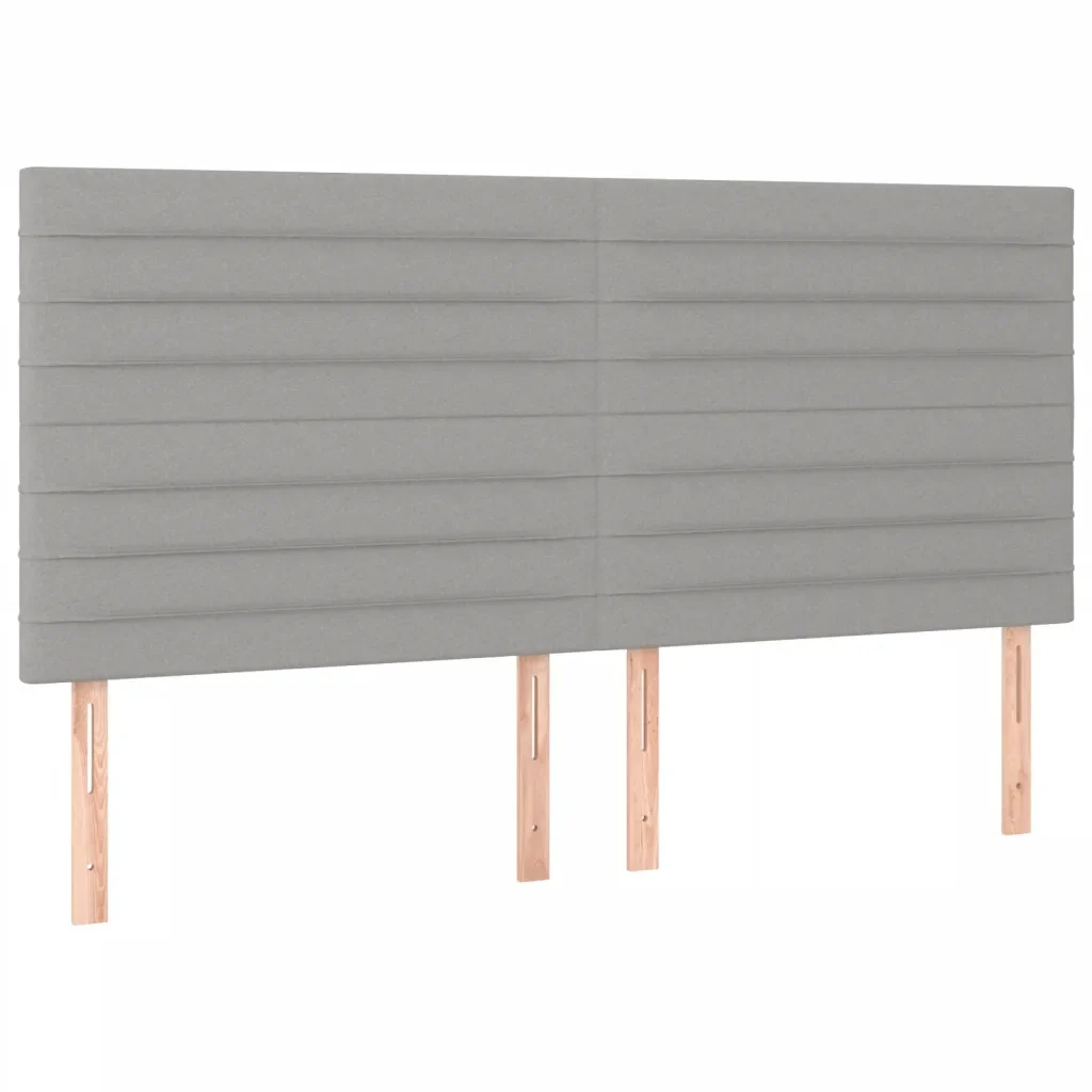 Letto matrimoniale | Letto per adulti | Giroletto senza Materasso Grigio Chiaro 200x200 cm Tessuto - Image 8