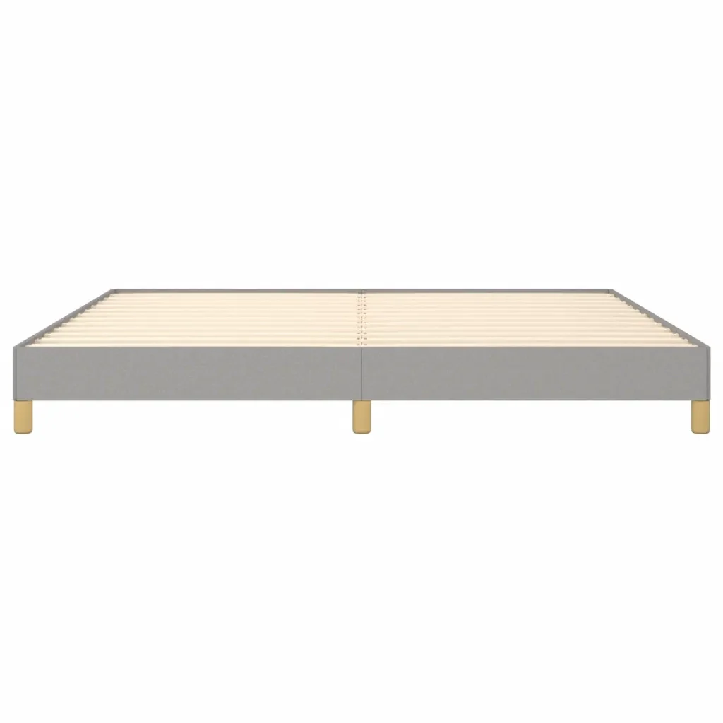 Letto matrimoniale | Letto per adulti | Giroletto senza Materasso Grigio Chiaro 200x200 cm Tessuto - Image 5