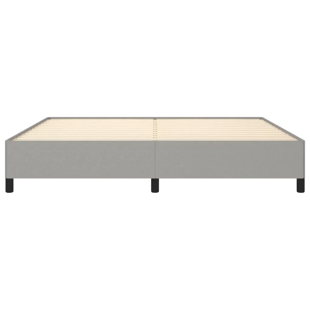 Letto matrimoniale | Letto per adulti | Giroletto senza Materasso Grigio Chiaro 200x200 cm Tessuto - Image 5