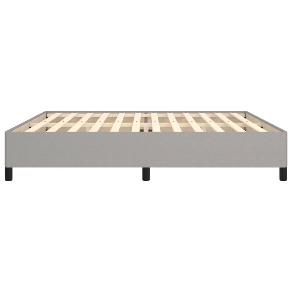 Letto matrimoniale | Letto per adulti | Giroletto senza Materasso Grigio Chiaro 200x200 cm Tessuto - Image 6