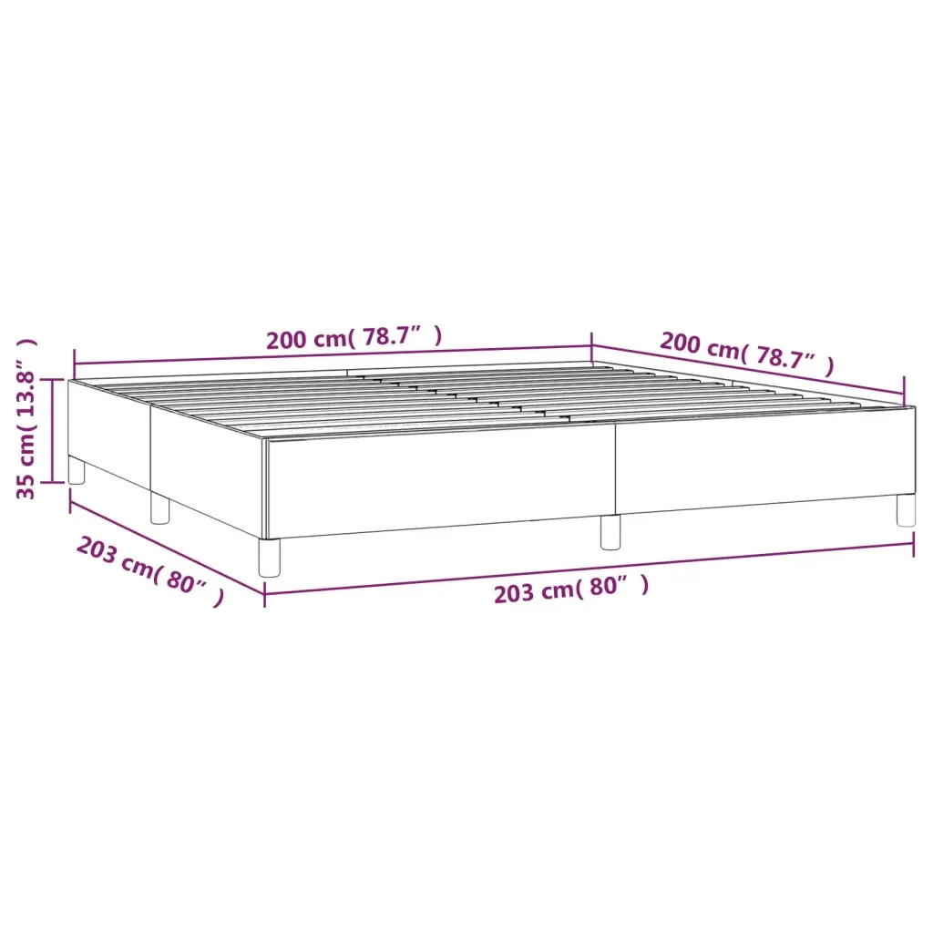 Letto matrimoniale | Letto per adulti | Giroletto senza Materasso Grigio Chiaro 200x200 cm Tessuto - Image 9