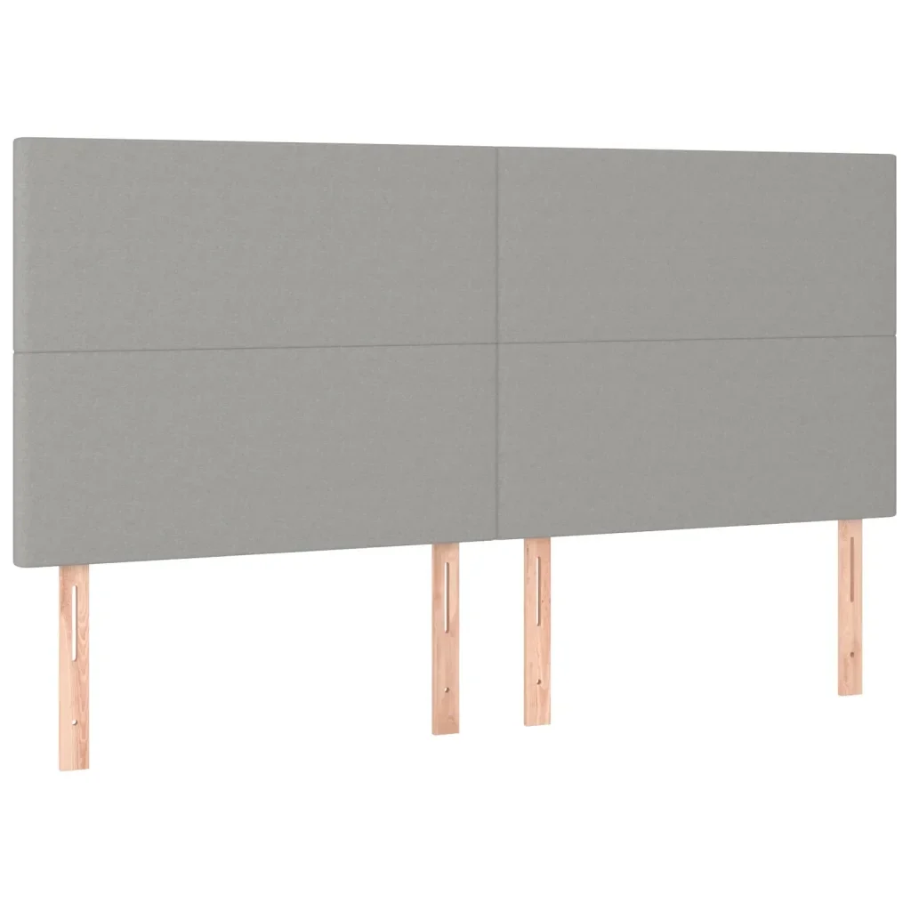Letto matrimoniale | Letto per adulti | Giroletto senza Materasso Grigio Chiaro 200x200 cm Tessuto - Image 9