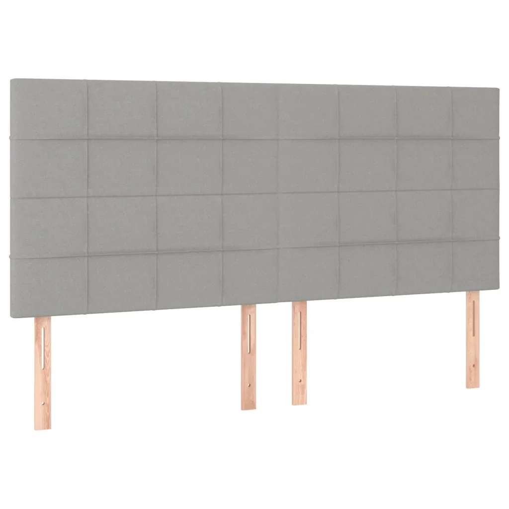Letto matrimoniale | Letto per adulti | Giroletto senza Materasso Grigio Chiaro 200x200 cm Tessuto - Image 9