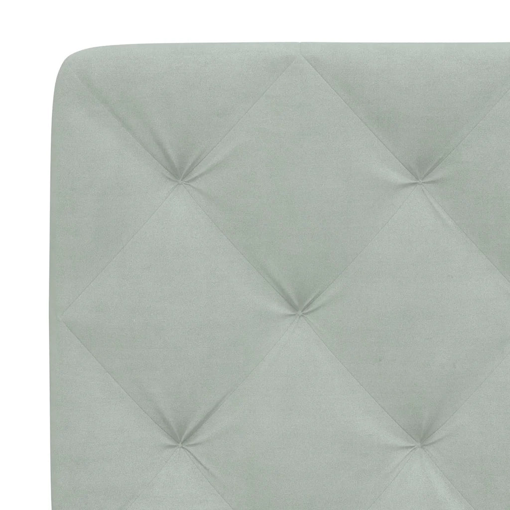 Letto matrimoniale | Letto per adulti | Giroletto senza Materasso Grigio Chiaro 200x200 cm Velluto - Image 10