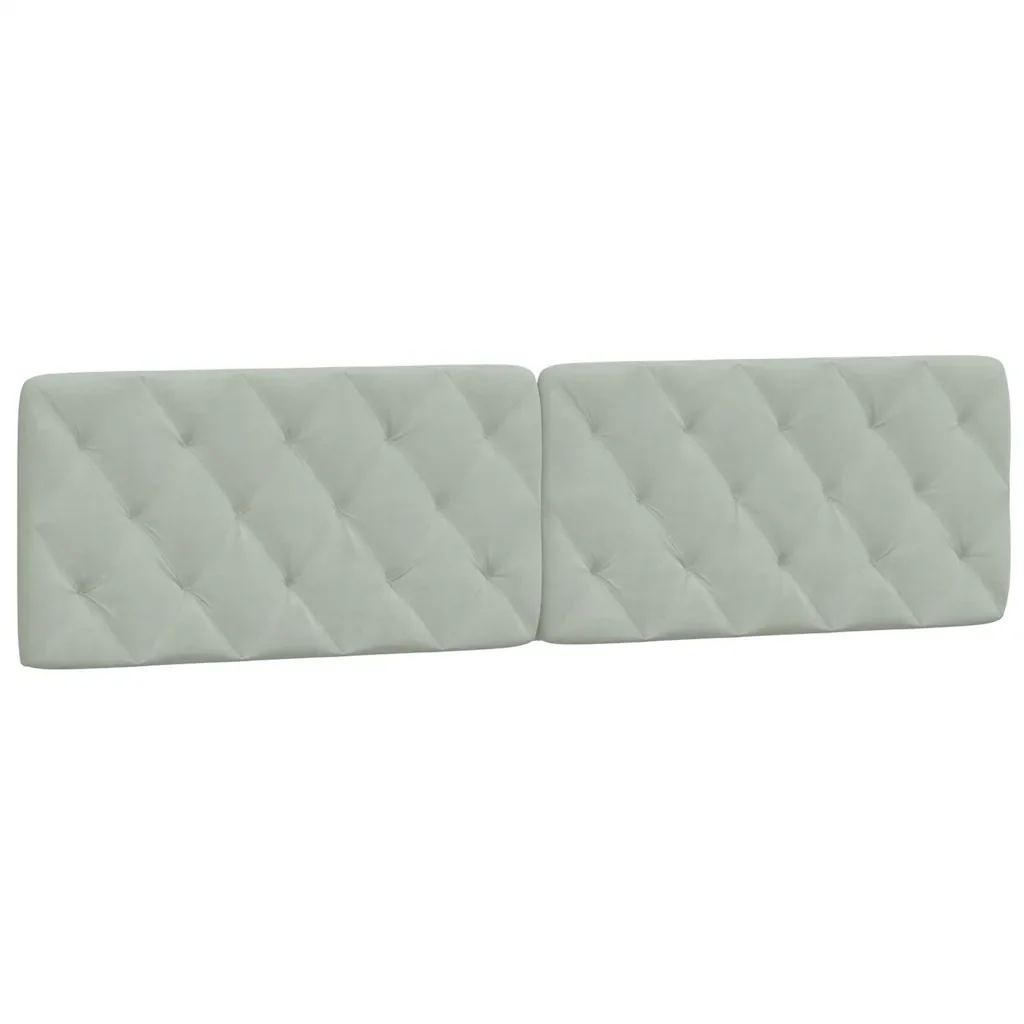 Letto matrimoniale | Letto per adulti | Giroletto senza Materasso Grigio Chiaro 200x200 cm Velluto - Image 8