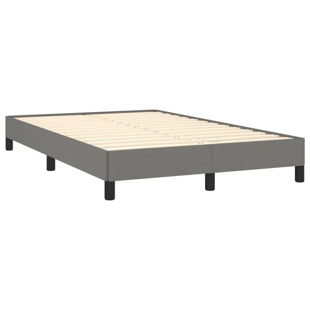 Letto matrimoniale | Letto per adulti | Giroletto senza Materasso Grigio Scuro 120x190 cm in Tessuto - Image 3