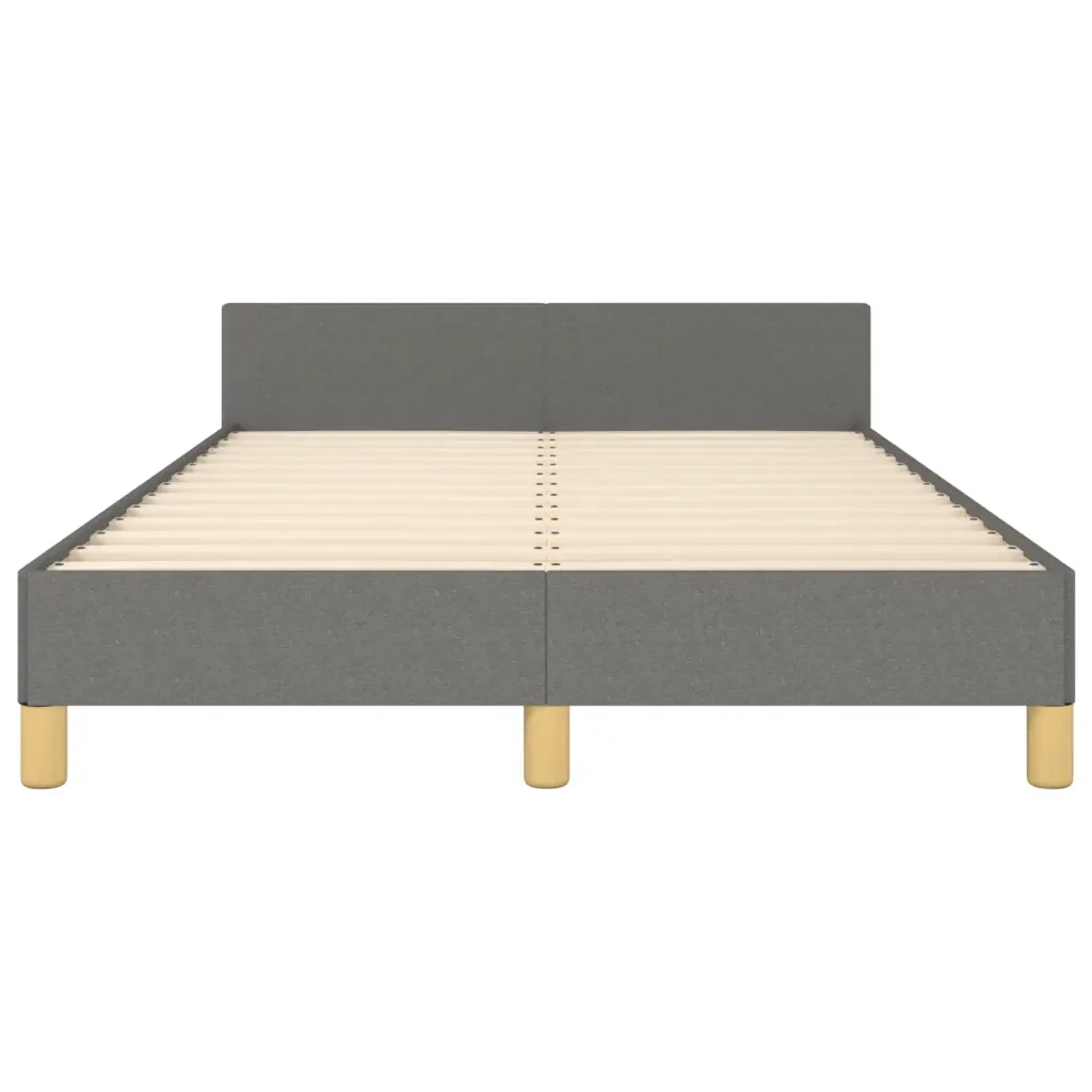 Letto matrimoniale | Letto per adulti | Giroletto senza Materasso Grigio Scuro 120x190 cm in Tessuto - Image 6