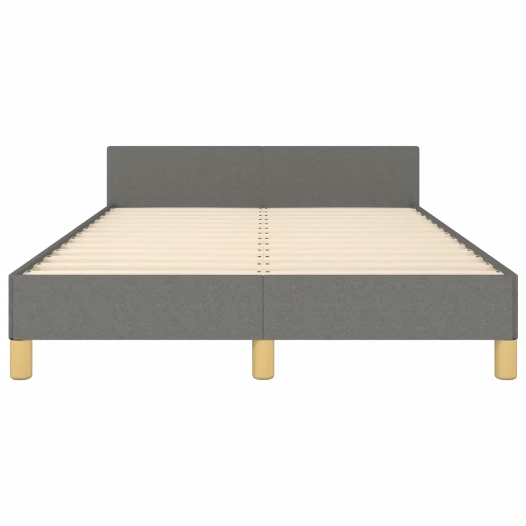 Letto matrimoniale | Letto per adulti | Giroletto senza Materasso Grigio Scuro 120x190 cm in Tessuto - Image 6