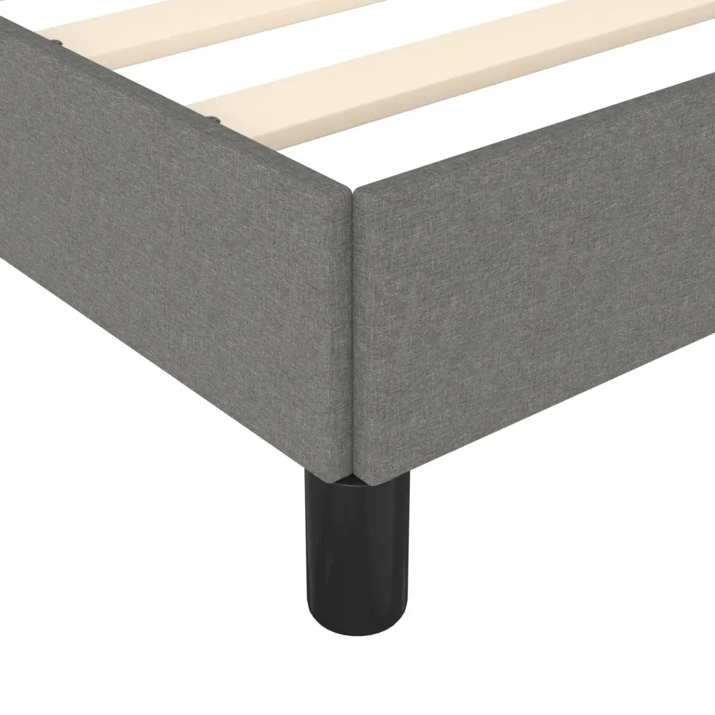 Letto matrimoniale | Letto per adulti | Giroletto senza Materasso Grigio Scuro 120x190 cm in Tessuto - Image 7