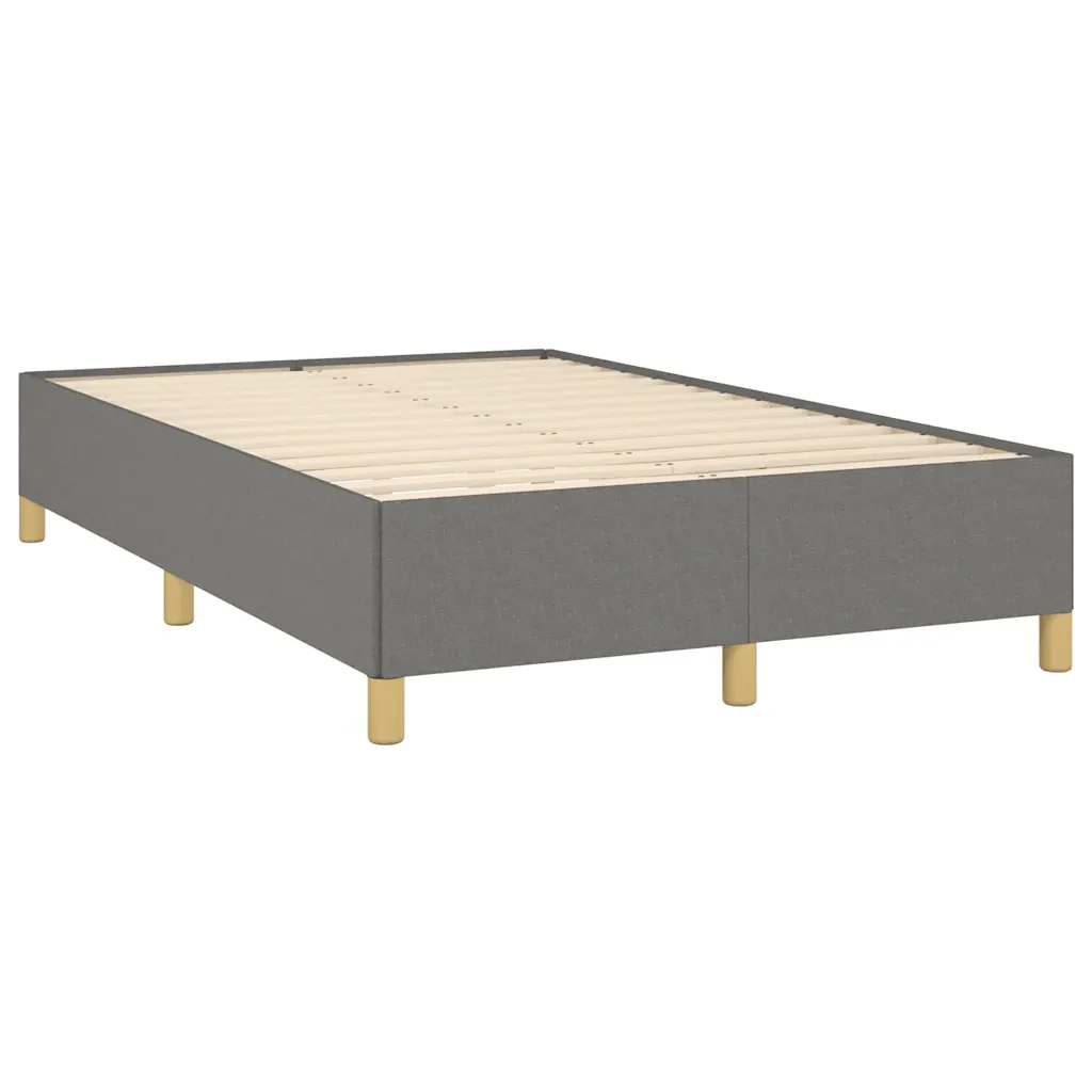 Letto matrimoniale | Letto per adulti | Giroletto senza Materasso Grigio Scuro 120x190 cm in Tessuto - Image 4