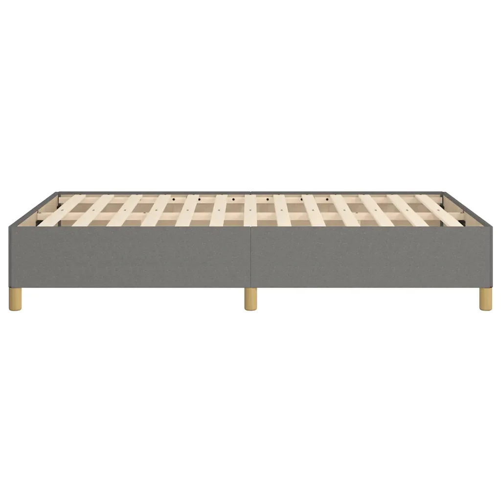 Letto matrimoniale | Letto per adulti | Giroletto senza Materasso Grigio Scuro 120x190 cm in Tessuto - Image 6