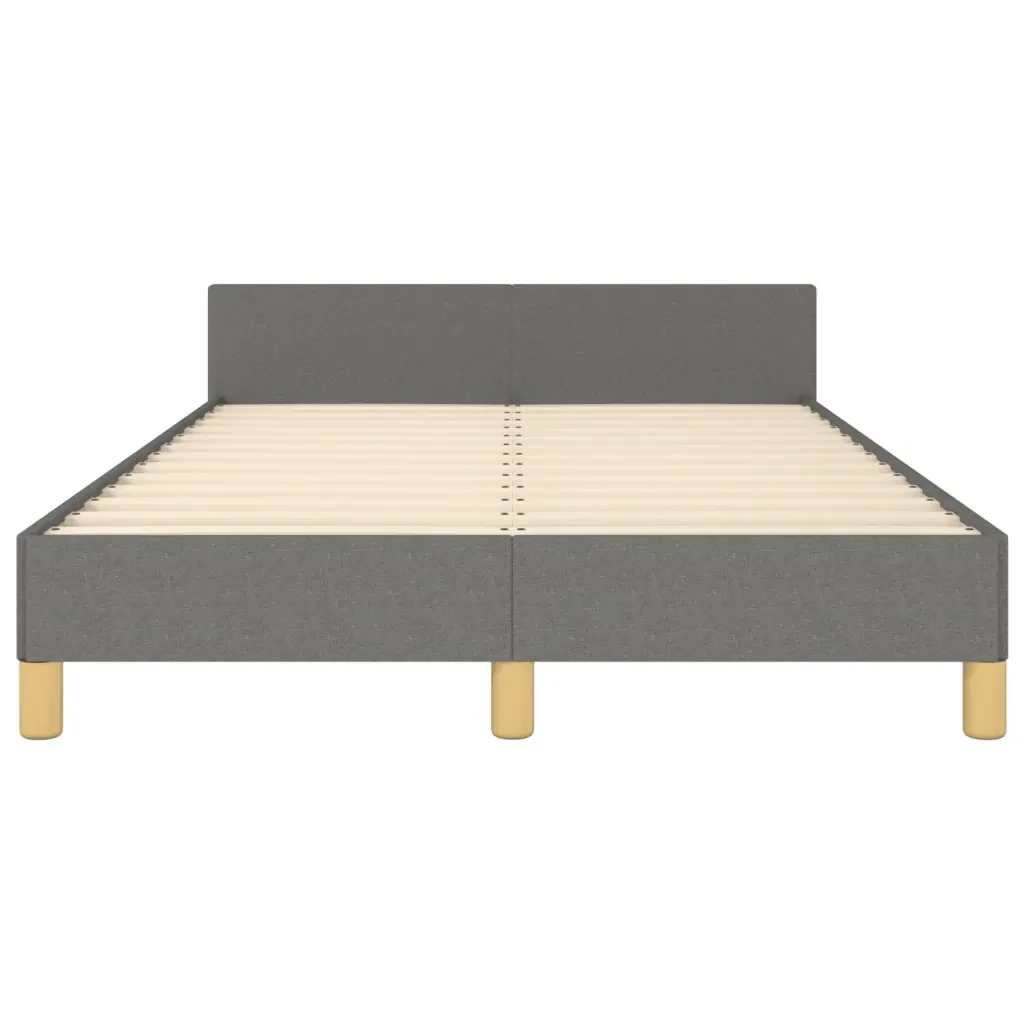 Letto matrimoniale | Letto per adulti | Giroletto senza Materasso Grigio Scuro 120x190 cm in Tessuto - Image 6
