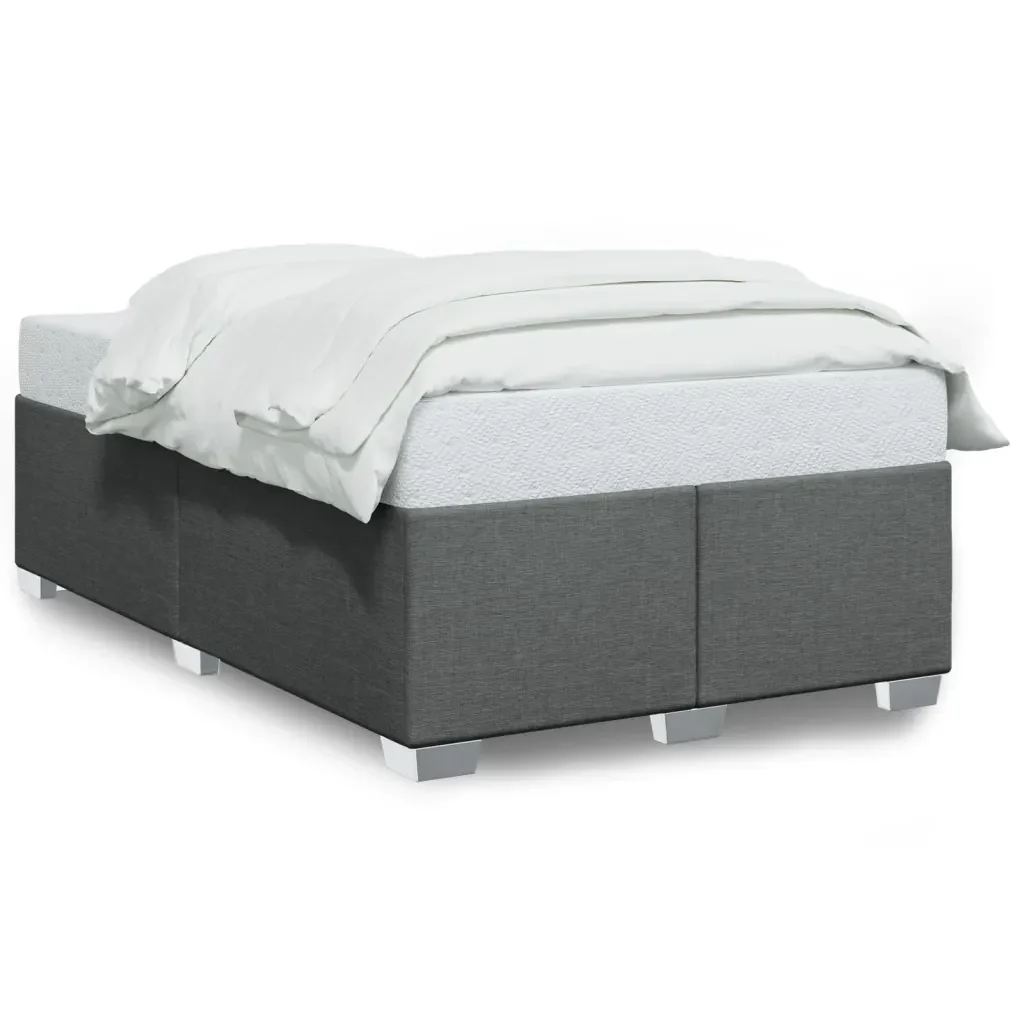 Letto matrimoniale | Letto per adulti | Giroletto senza Materasso Grigio Scuro 120x190 cm in Tessuto