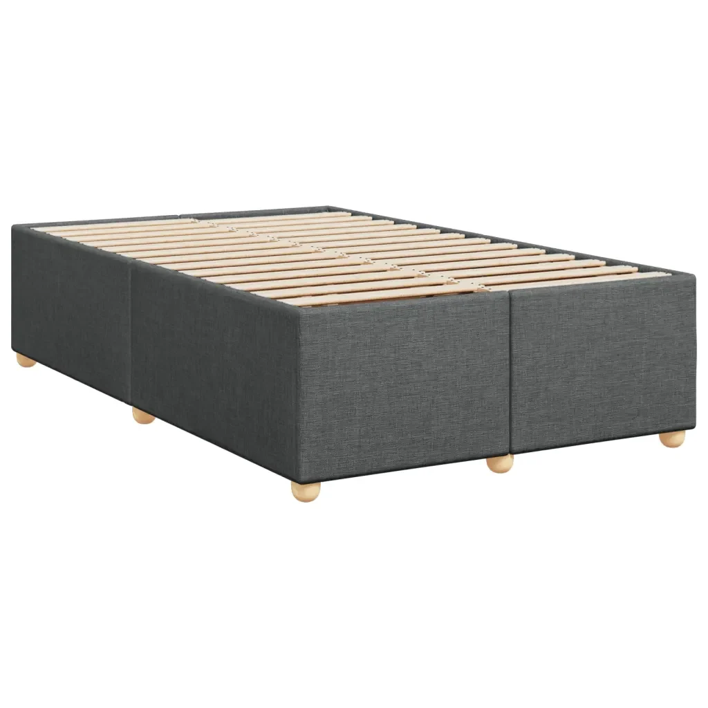 Letto matrimoniale | Letto per adulti | Giroletto senza Materasso Grigio Scuro 120x190 cm in Tessuto - Image 4