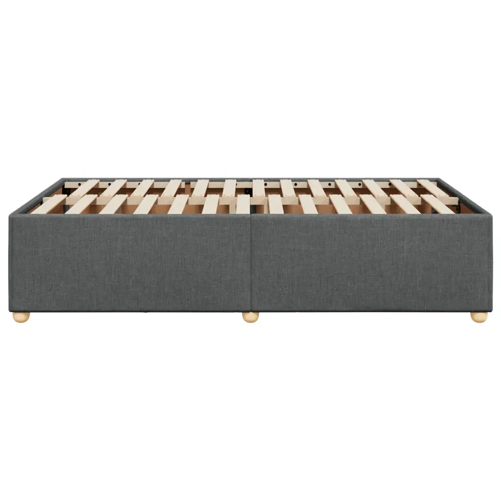 Letto matrimoniale | Letto per adulti | Giroletto senza Materasso Grigio Scuro 120x190 cm in Tessuto - Image 5