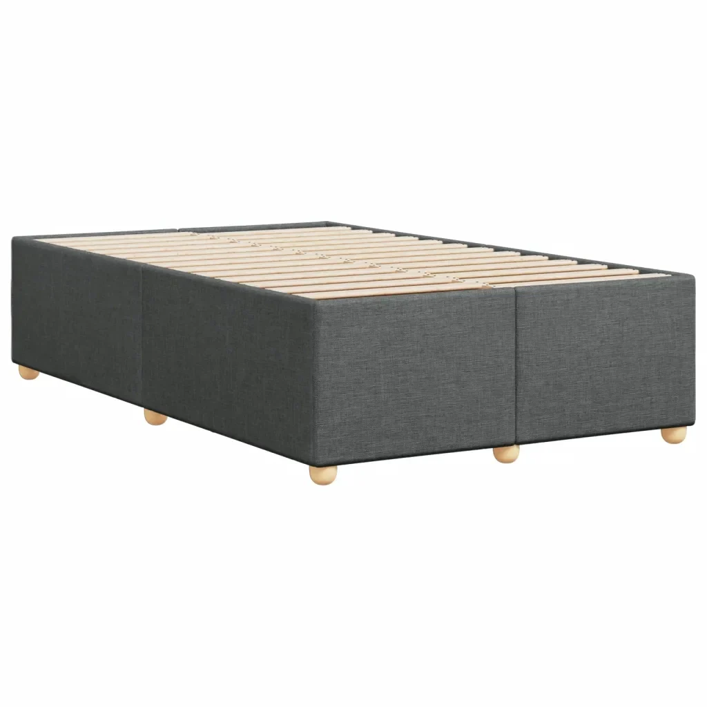 Letto matrimoniale | Letto per adulti | Giroletto senza Materasso Grigio Scuro 120x190 cm in Tessuto - Image 6