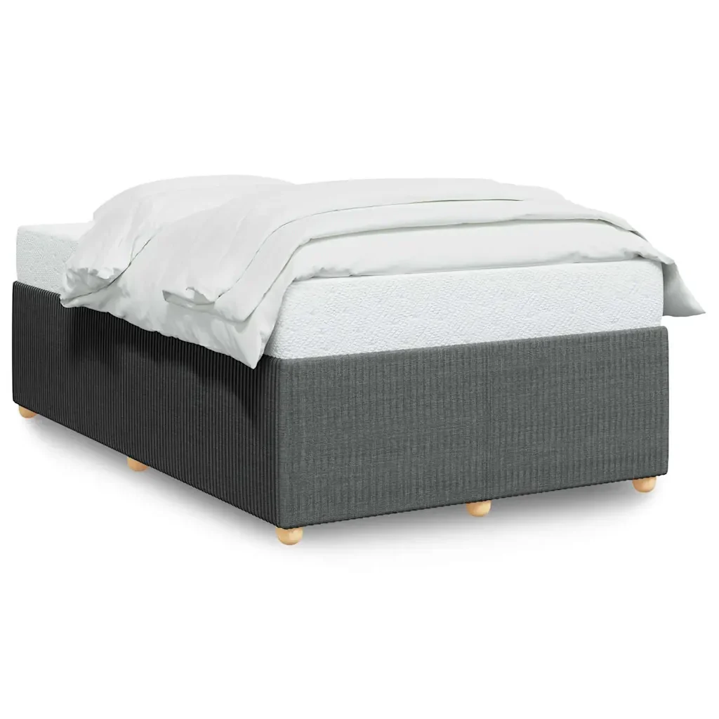 Letto matrimoniale | Letto per adulti | Giroletto senza Materasso Grigio Scuro 120x190 cm in Tessuto