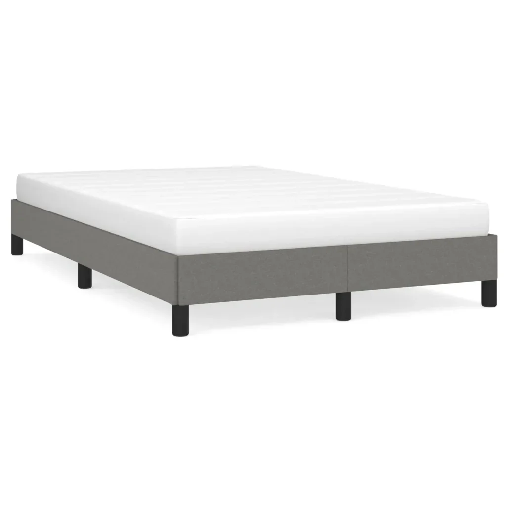 Letto matrimoniale | Letto per adulti | Giroletto senza Materasso Grigio Scuro 120x190 cm in Tessuto