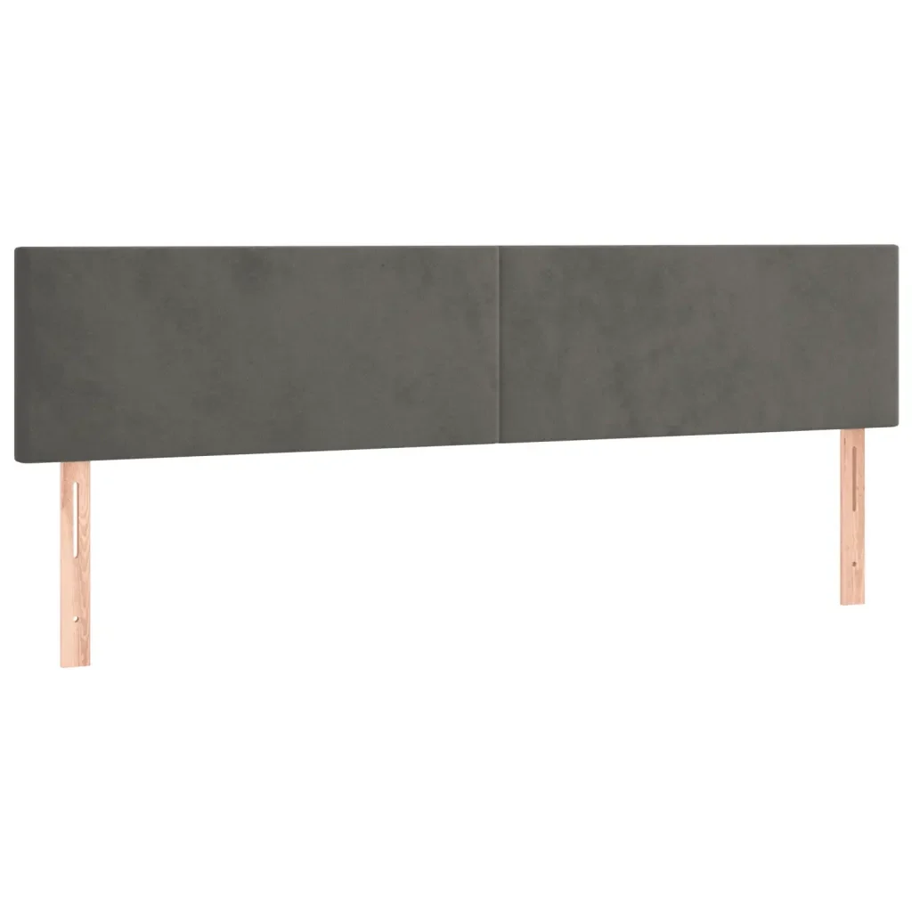 Letto matrimoniale | Letto per adulti | Giroletto senza Materasso Grigio Scuro 120x190 cm Velluto - Image 8