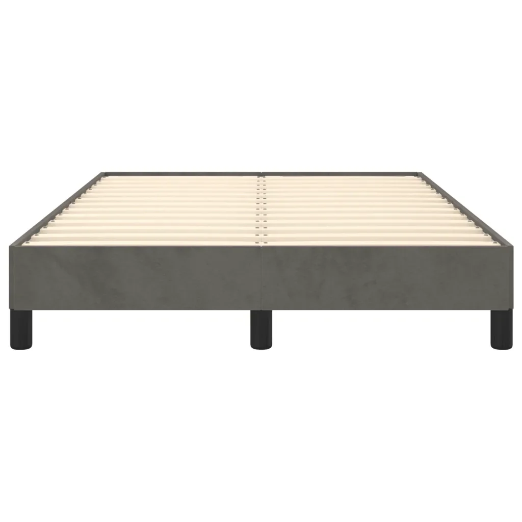 Letto matrimoniale | Letto per adulti | Giroletto senza Materasso Grigio Scuro 120x190 cm Velluto - Image 5