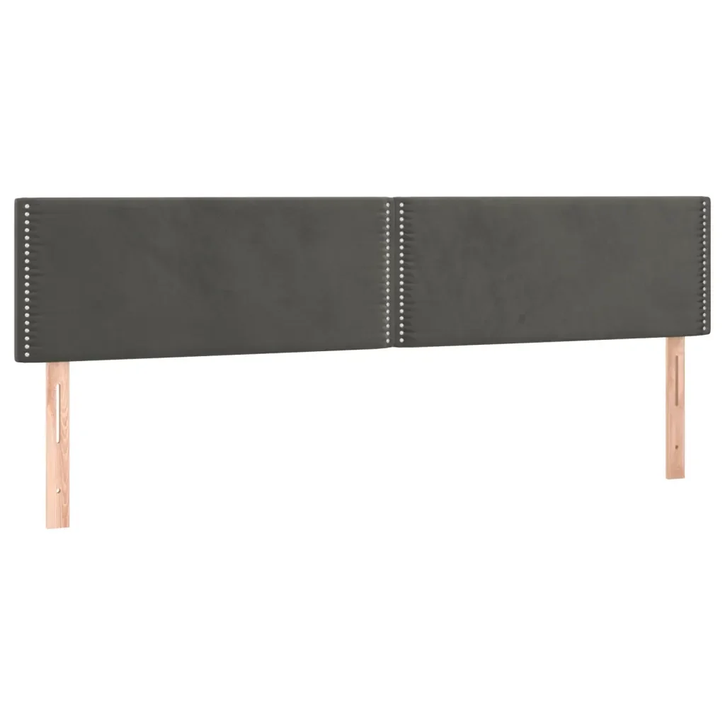Letto matrimoniale | Letto per adulti | Giroletto senza Materasso Grigio Scuro 120x190 cm Velluto - Image 8