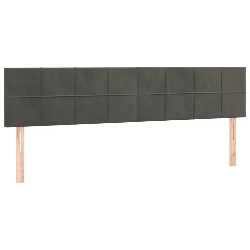 Letto matrimoniale | Letto per adulti | Giroletto senza Materasso Grigio Scuro 120x190 cm Velluto - Image 8