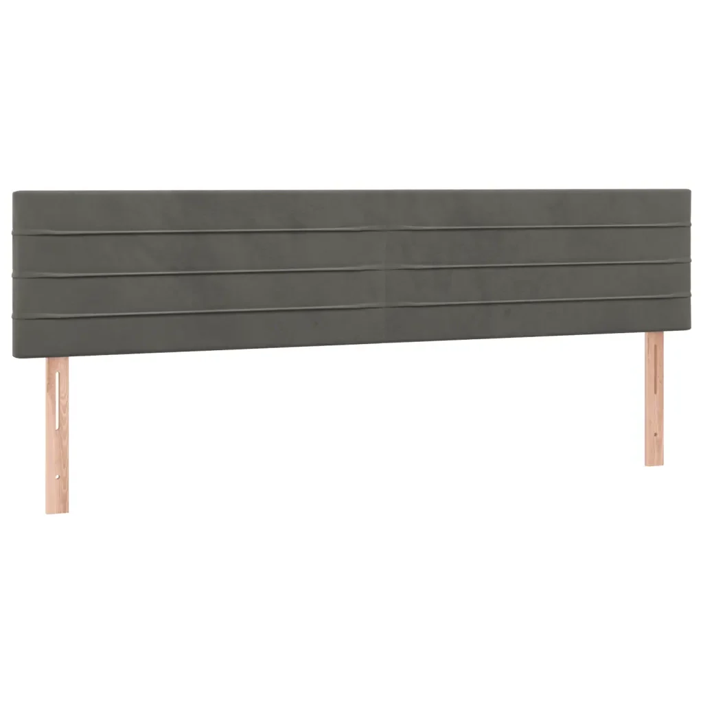 Letto matrimoniale | Letto per adulti | Giroletto senza Materasso Grigio Scuro 120x190 cm Velluto - Image 8