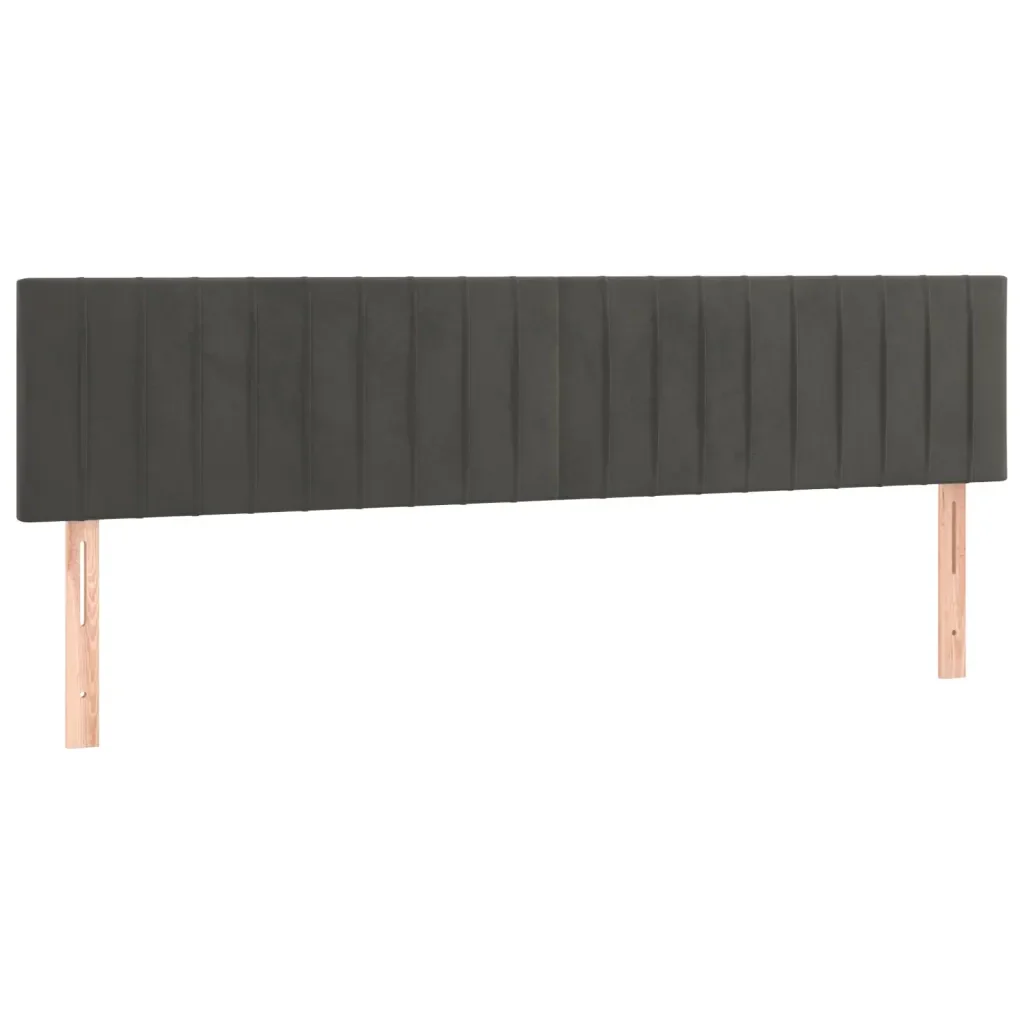 Letto matrimoniale | Letto per adulti | Giroletto senza Materasso Grigio Scuro 120x190 cm Velluto - Image 8