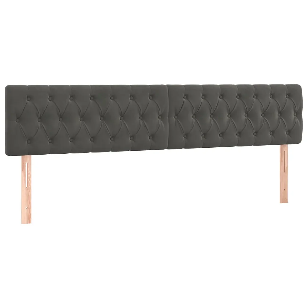 Letto matrimoniale | Letto per adulti | Giroletto senza Materasso Grigio Scuro 120x190 cm Velluto - Image 8