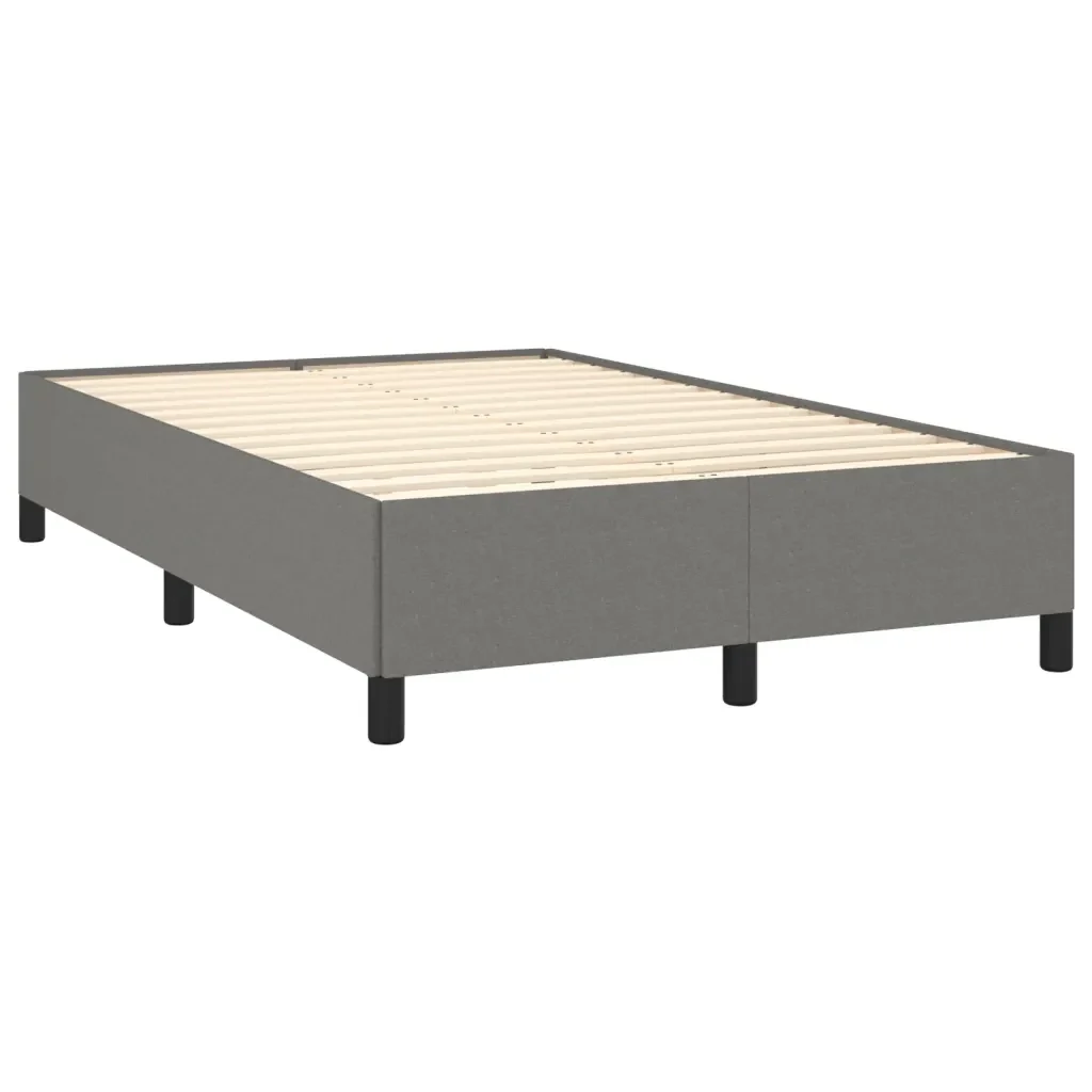Letto matrimoniale | Letto per adulti | Giroletto senza Materasso Grigio Scuro 120x200 cm Tessuto - Image 3