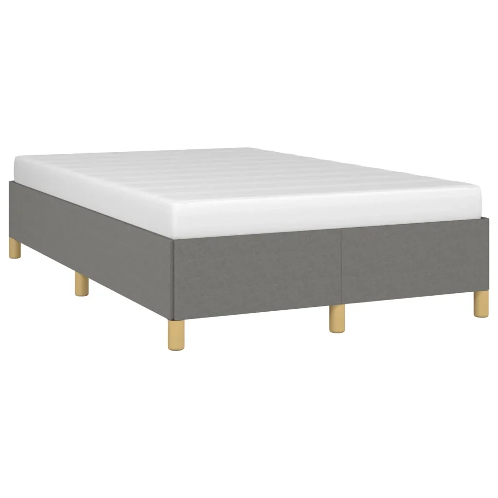 Letto matrimoniale | Letto per adulti | Giroletto senza Materasso Grigio Scuro 120x200 cm Tessuto - Image 4