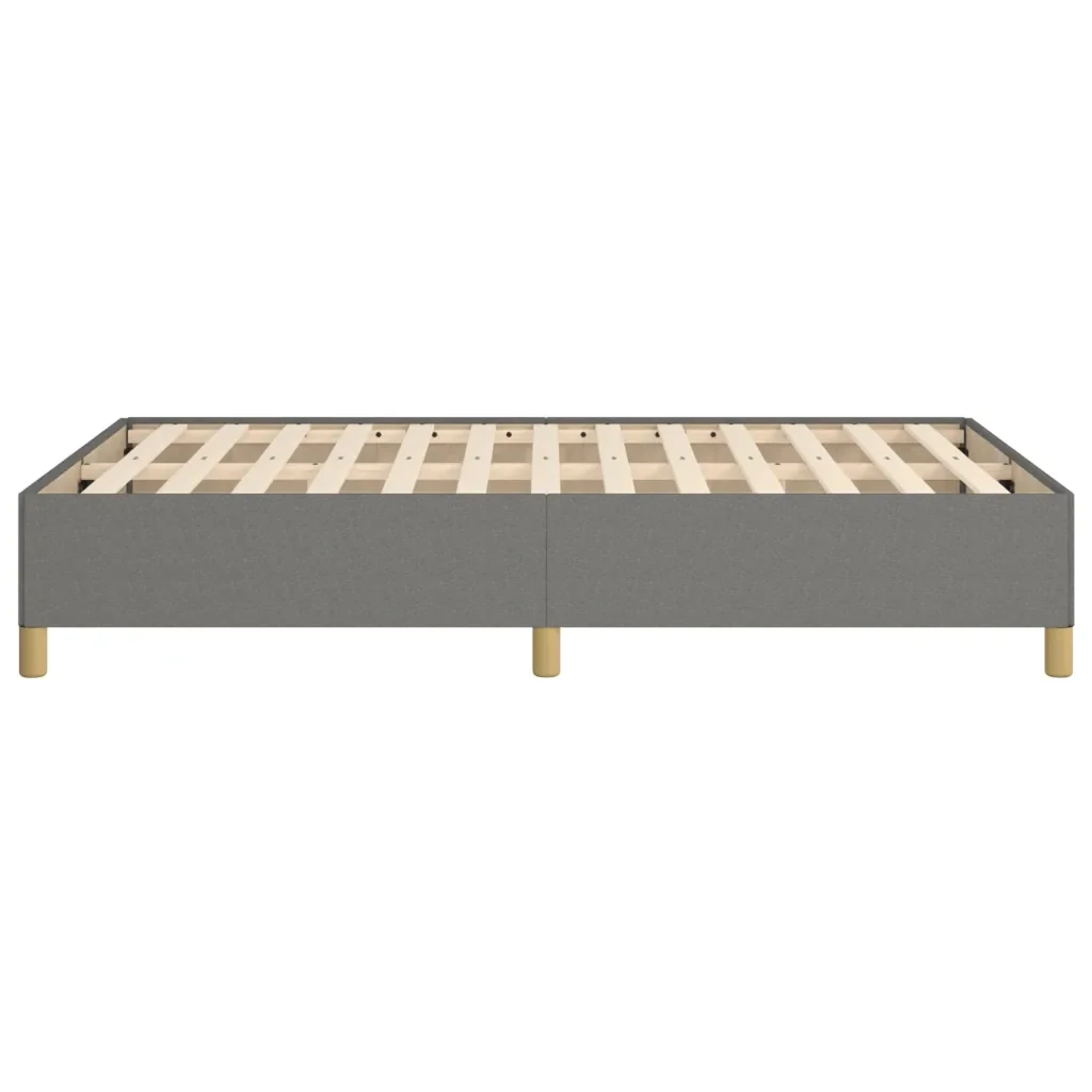 Letto matrimoniale | Letto per adulti | Giroletto senza Materasso Grigio Scuro 120x200 cm Tessuto - Image 6