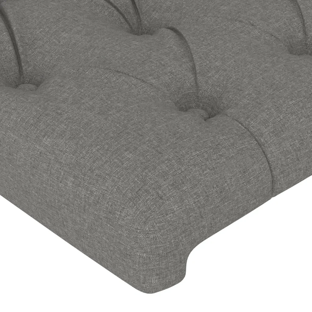 Letto matrimoniale | Letto per adulti | Giroletto senza Materasso Grigio Scuro 120x200 cm Tessuto - Image 10