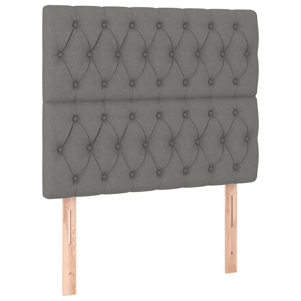 Letto matrimoniale | Letto per adulti | Giroletto senza Materasso Grigio Scuro 120x200 cm Tessuto - Image 8