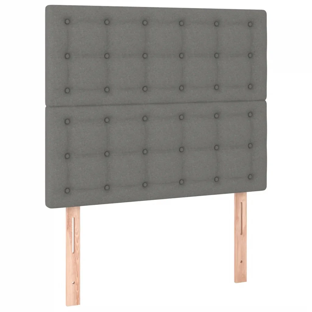 Letto matrimoniale | Letto per adulti | Giroletto senza Materasso Grigio Scuro 120x200 cm Tessuto - Image 9