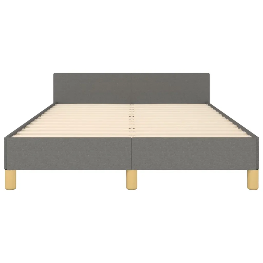 Letto matrimoniale | Letto per adulti | Giroletto senza Materasso Grigio Scuro 120x200 cm Tessuto - Image 6