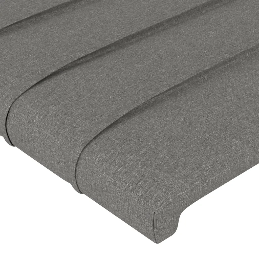 Letto matrimoniale | Letto per adulti | Giroletto senza Materasso Grigio Scuro 120x200 cm Tessuto - Image 10