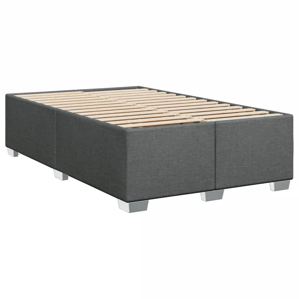Letto matrimoniale | Letto per adulti | Giroletto senza Materasso Grigio Scuro 120x200 cm Tessuto - Image 4
