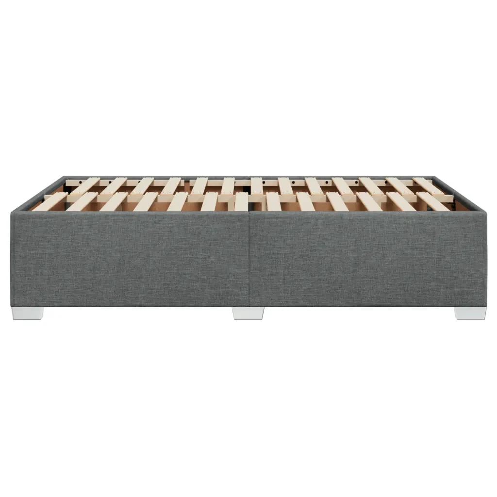 Letto matrimoniale | Letto per adulti | Giroletto senza Materasso Grigio Scuro 120x200 cm Tessuto - Image 5