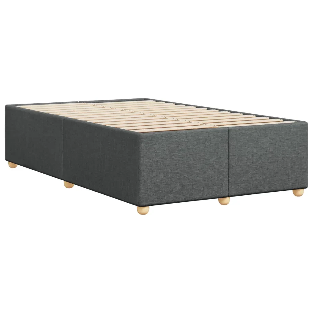 Letto matrimoniale | Letto per adulti | Giroletto senza Materasso Grigio Scuro 120x200 cm Tessuto - Image 6